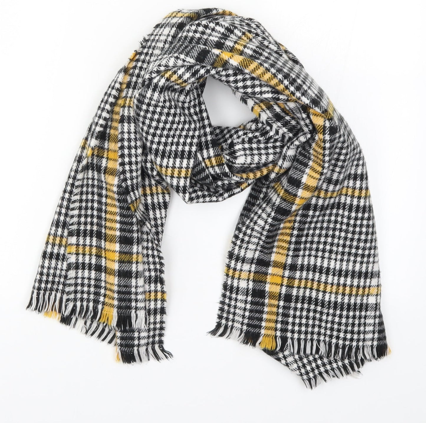 Primark Womens Yellow Check Scarf