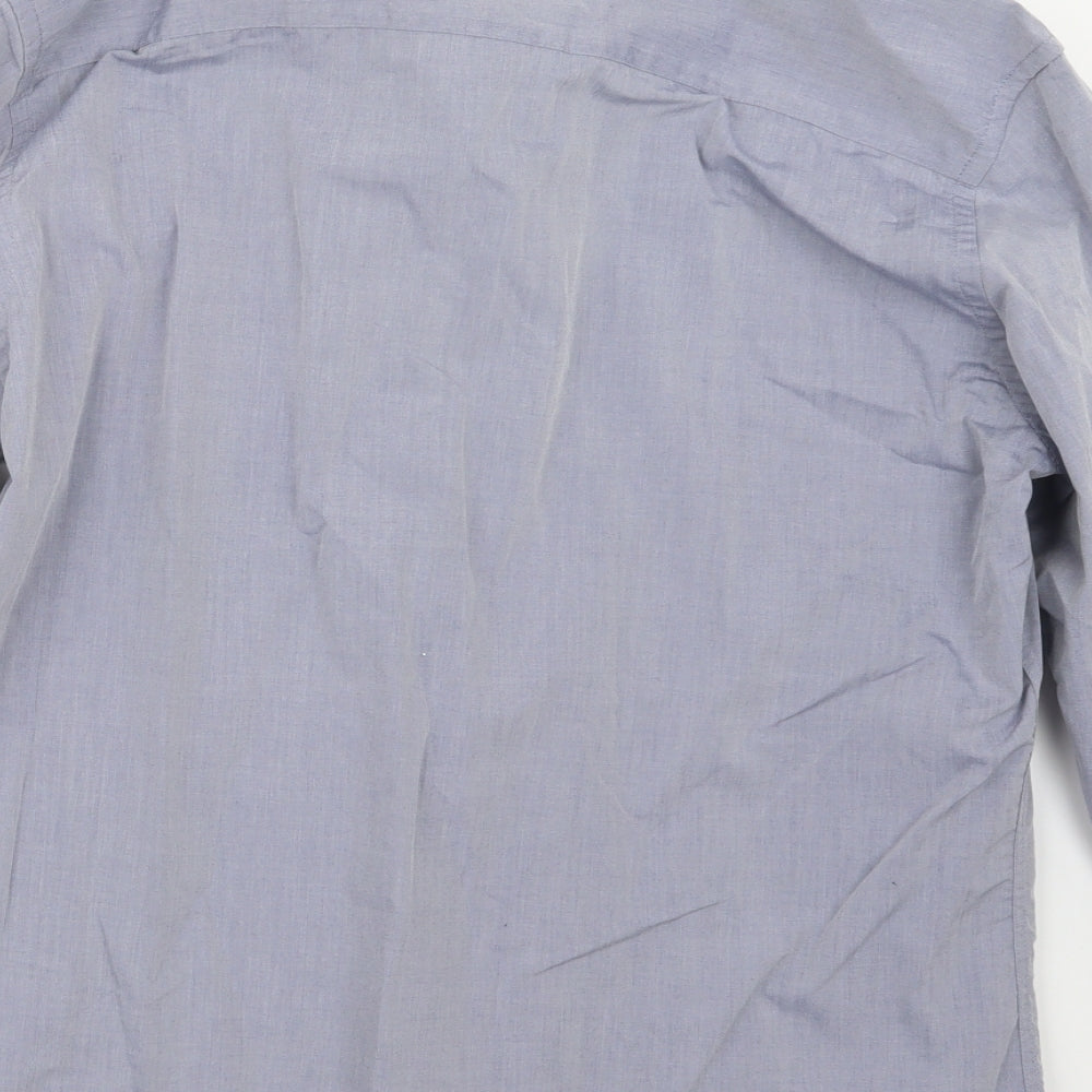 Taylor & Wright Mens Blue Button-Up Size 17