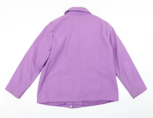 BM Womens Purple Pea Coat Coat Size M