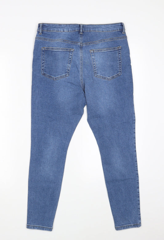 Denim Co. Womens Blue Denim Skinny Jeans Size 14 L25 in