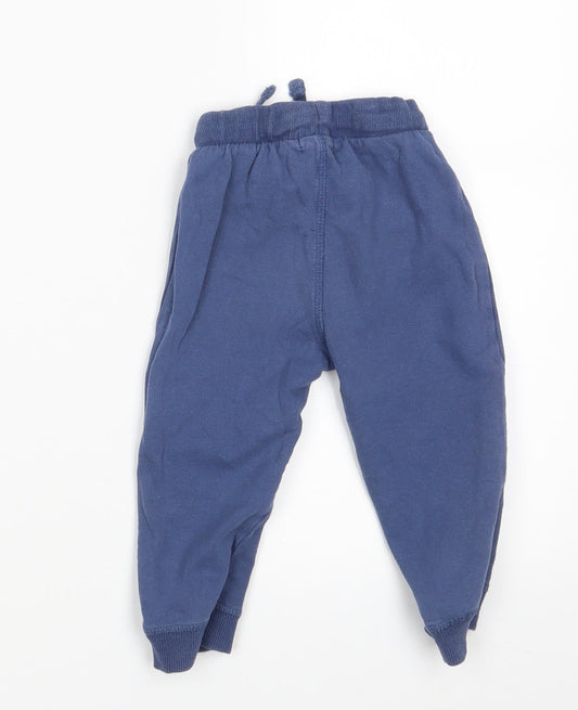 Urban Adventure Boys Blue Jogger Trousers Size 12-18 Months - Waist 16in; Inside leg 10in