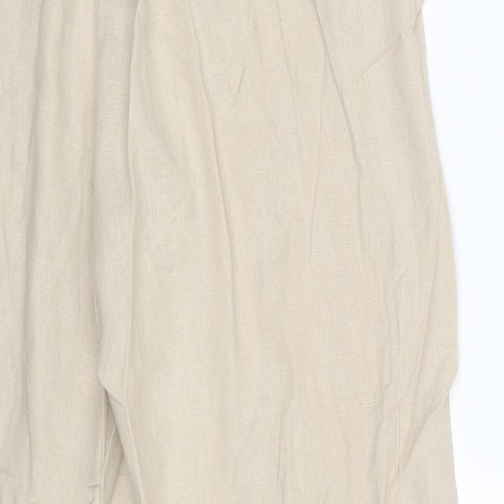 Dorothy Perkins Womens Beige Bloomer Trousers Size 14 L27 in