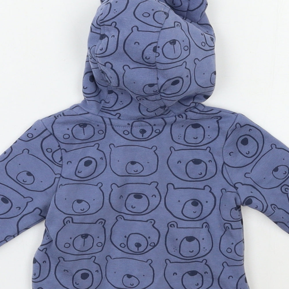 George Baby Grey Geometric Full Zip Jumper Size 0-3 Months