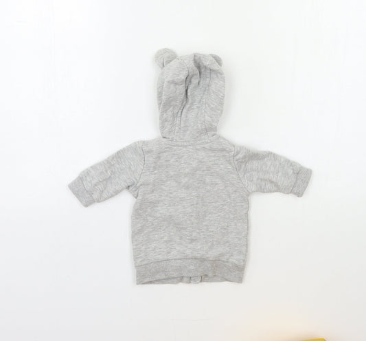 George Baby Grey Full Zip Jumper Size 0-3 Months