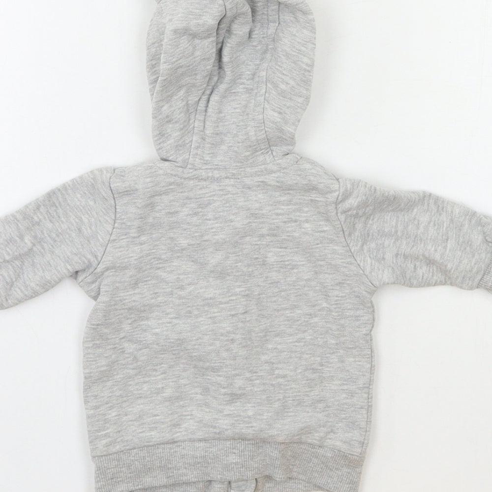 George Baby Grey Full Zip Jumper Size 0-3 Months