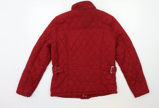 George Womens Red Quilted Jacket