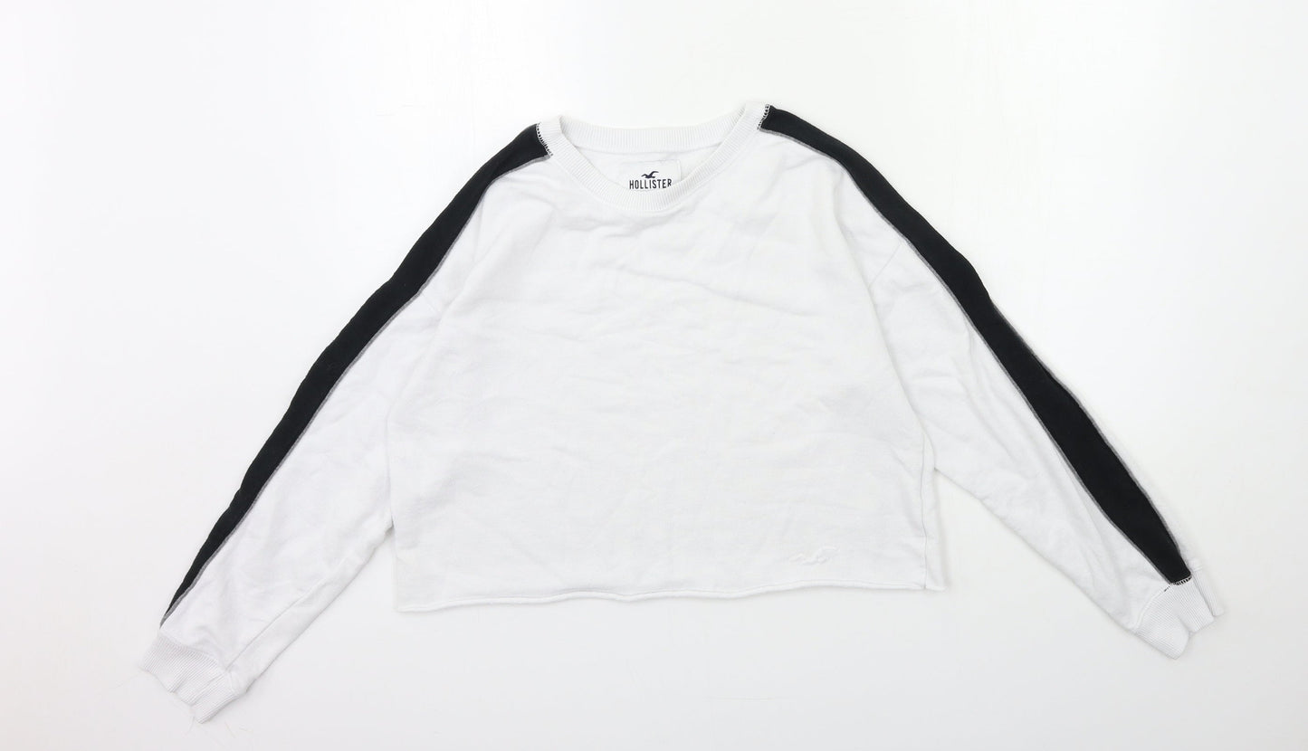 Hollister Womens White Pullover Sweatshirt Size S
