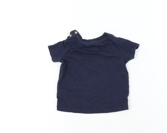 F&F Boys Blue Chevron Basic T-Shirt Size 3-6 Months