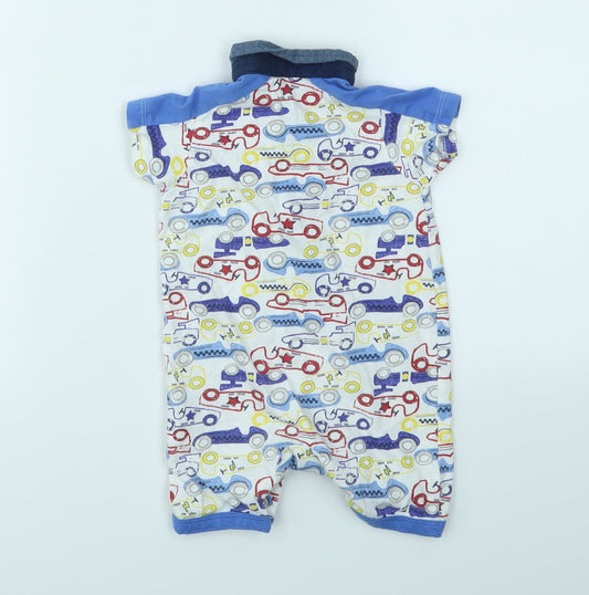 Matalan Boys Multicoloured Geometric Babygrow One-Piece Size 6-9 Months