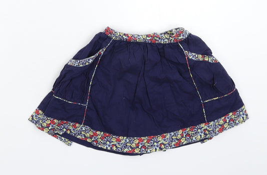 Molly n' Jack Girls Blue Floral A-Line Skirt Size 2-3 Years