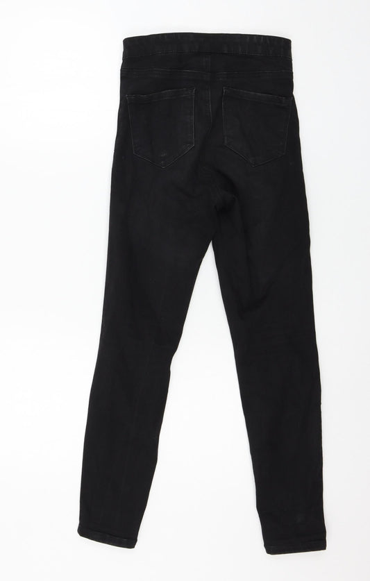Denim & Co. Womens Black Denim Skinny Jeans Size 6 L25 in