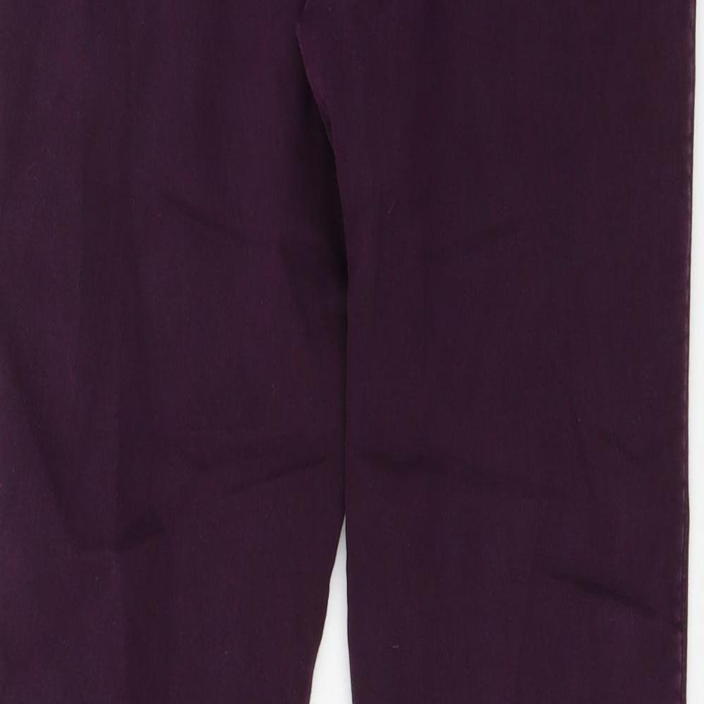 Zara Womens Purple Jersey Trousers Size 10 L30 in