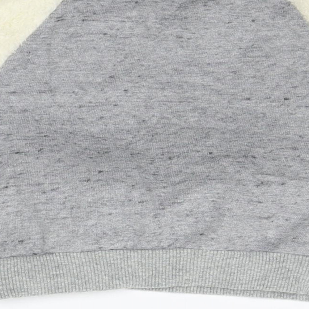 Brand and care label for Next Baby Grey jumper, size 3-6, Months