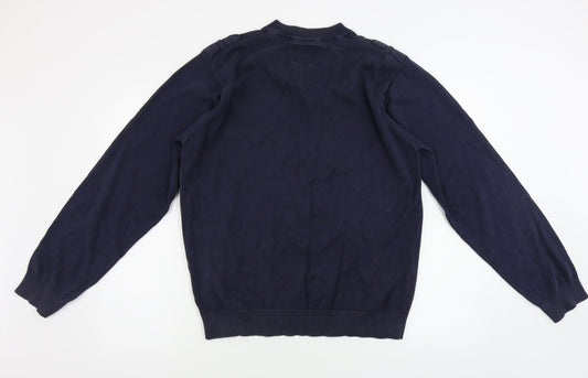 Benzi Mens Blue Pullover Jumper Size 2XL