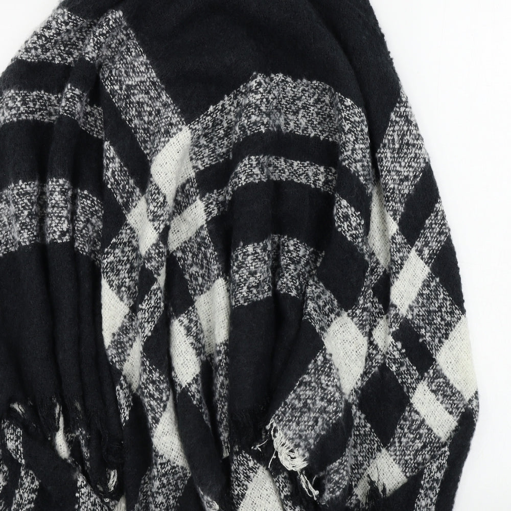 Studio Womens Black Check Wrap Jumper One Size