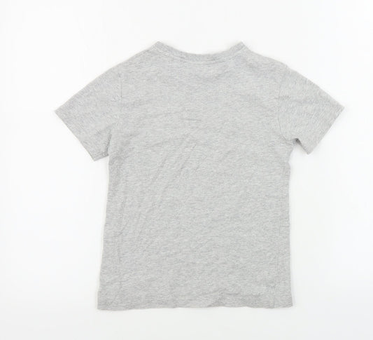 NEXT Boys Grey Basic T-Shirt Size 6 Years - sequin detail
