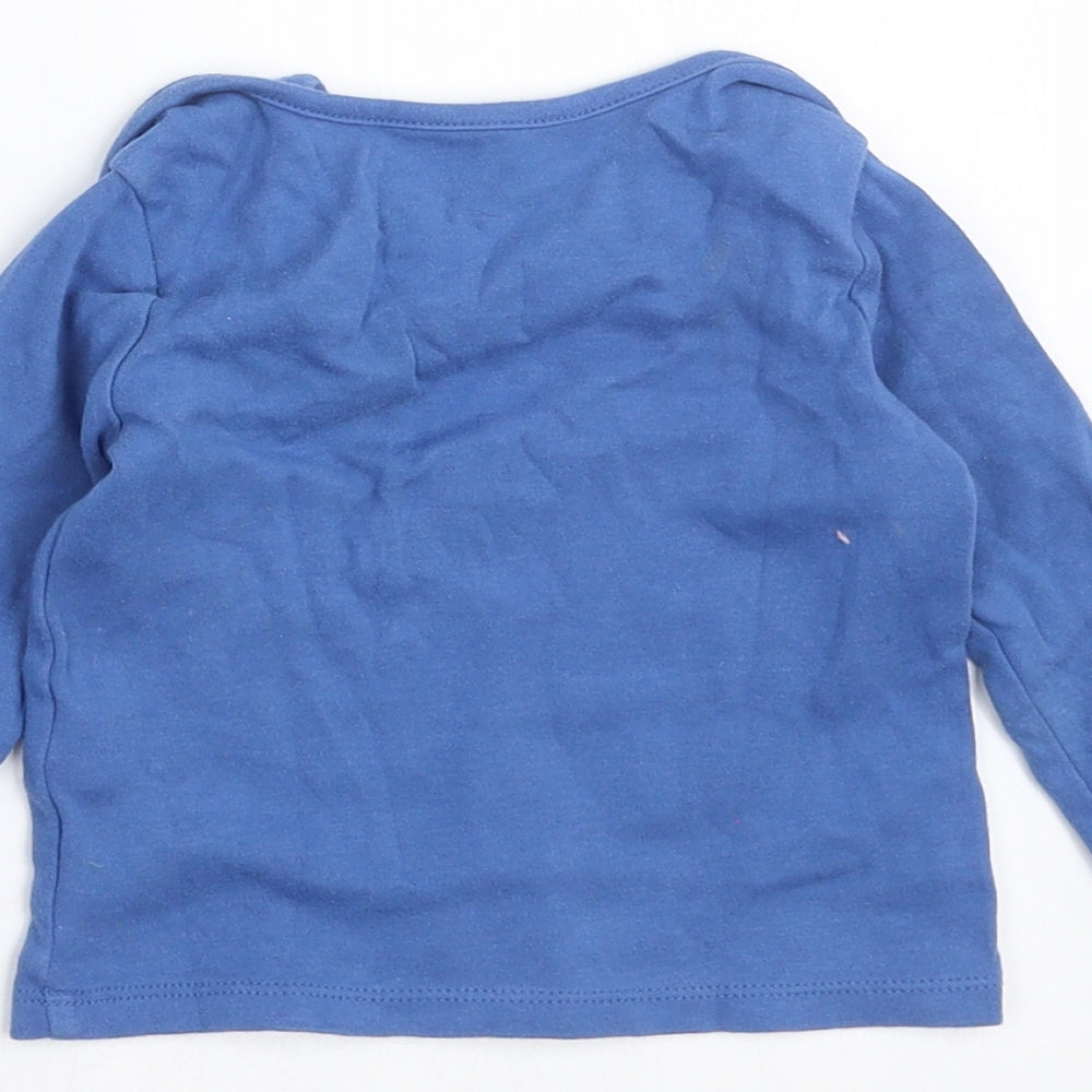 Preworn Baby Blue Basic T-Shirt Size 6-9 Months - Mr happy