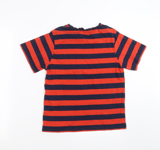 Marks and Spencer Boys Orange Striped Pyjama Top Size 11-12 Years