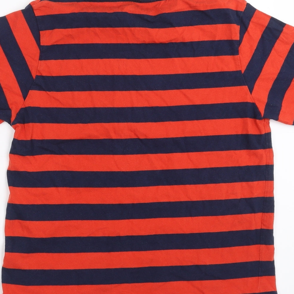 Marks and Spencer Boys Orange Striped Pyjama Top Size 11-12 Years