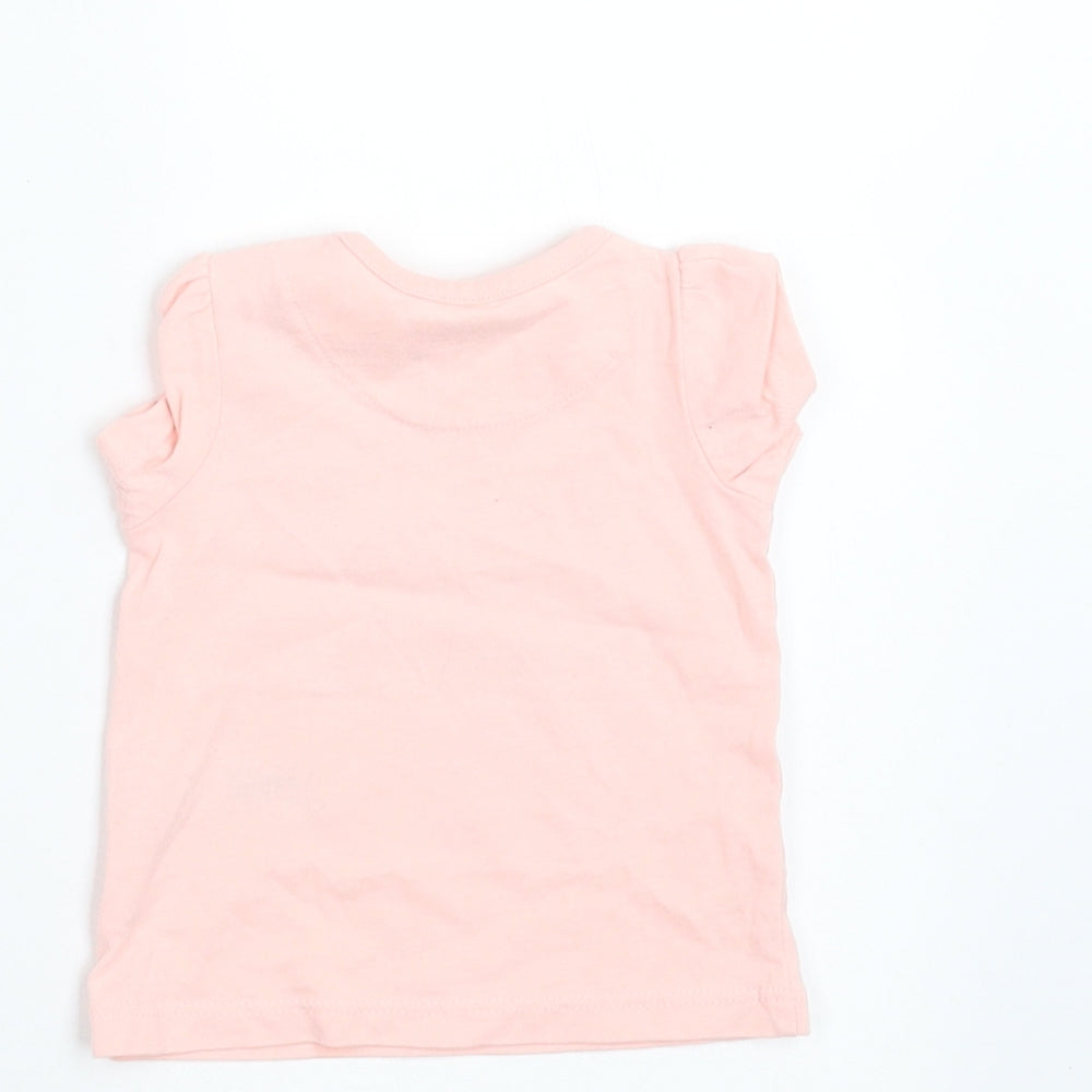 Nutmeg Girls Pink Basic T-Shirt Size Newborn - hearts