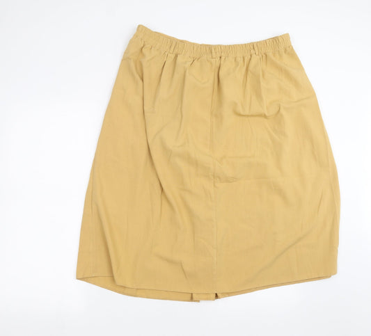 VOLONTE Womens Beige A-Line Skirt Size 18