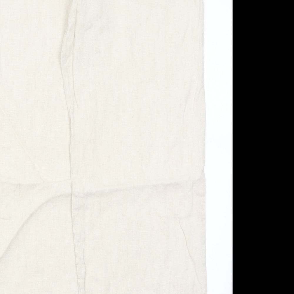M&S Womens Beige Trousers Size 18 L31 in