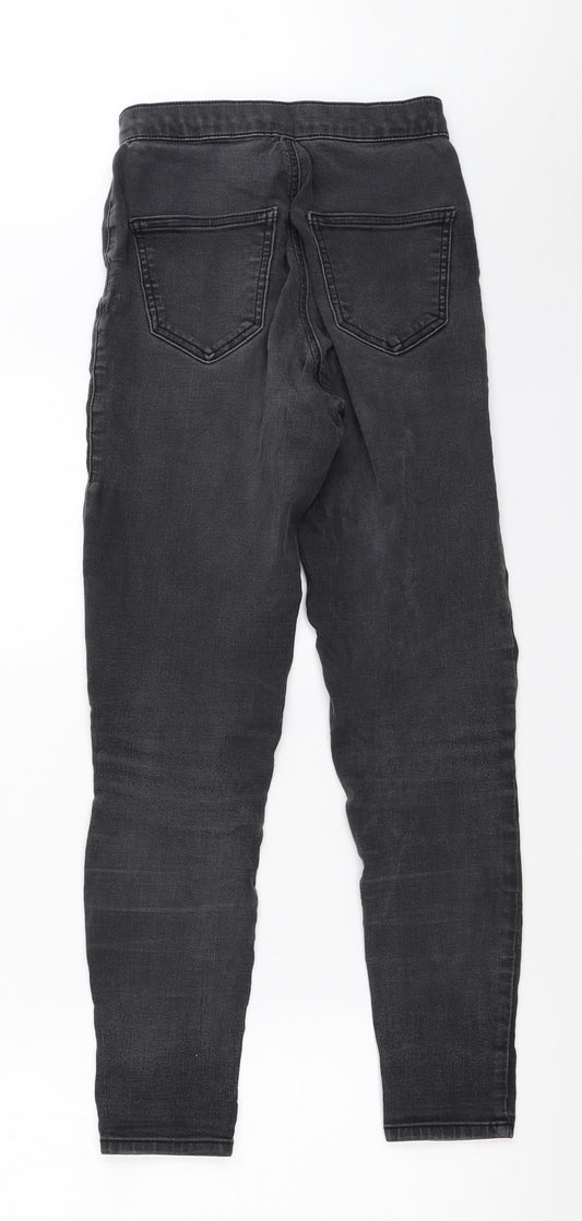 Topshop Womens Black Skinny Jeans Size 26 in L25 in
