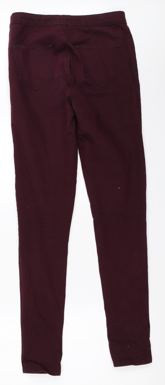 F&F Womens Purple Skinny Jeans Size 10 L32 in