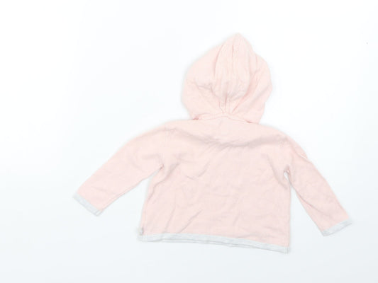 Preworn Baby Pink Geometric Pullover Jumper Size 3-6 Months