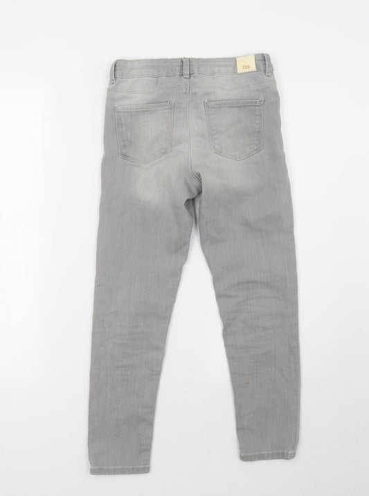 Zara Girls Grey Denim Skinny Jeans Size 9 Months