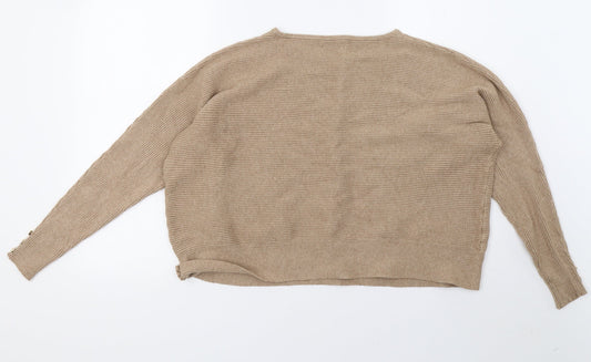Primark Womens Brown Knit Pullover Sweatshirt Size 14