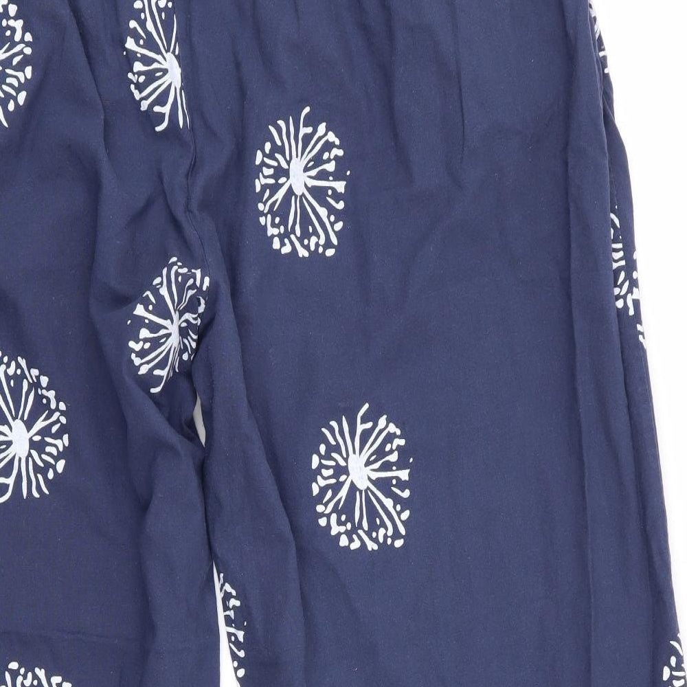 Preworn Womens Blue Floral Trousers L22 in