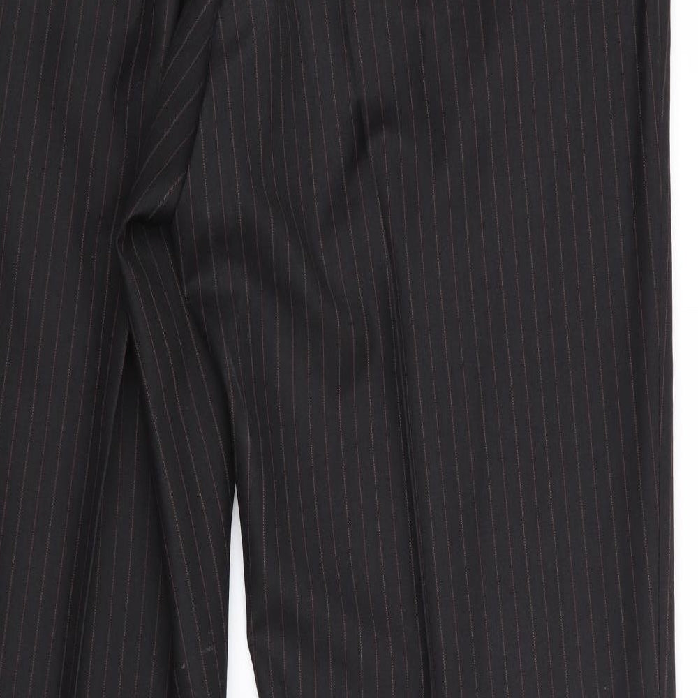Limehaus Mens Grey Striped Trousers Size 36 in L32 in