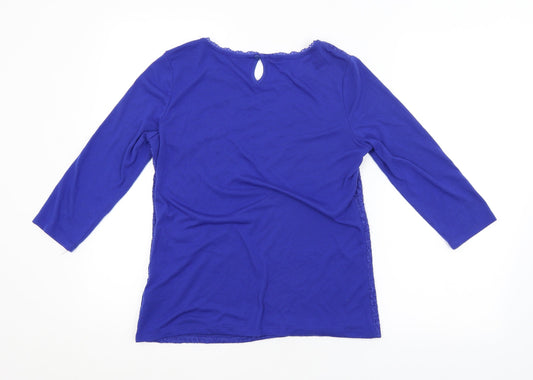 Dorothy Perkins Womens Blue Argyle/Diamond Basic Blouse Size 12
