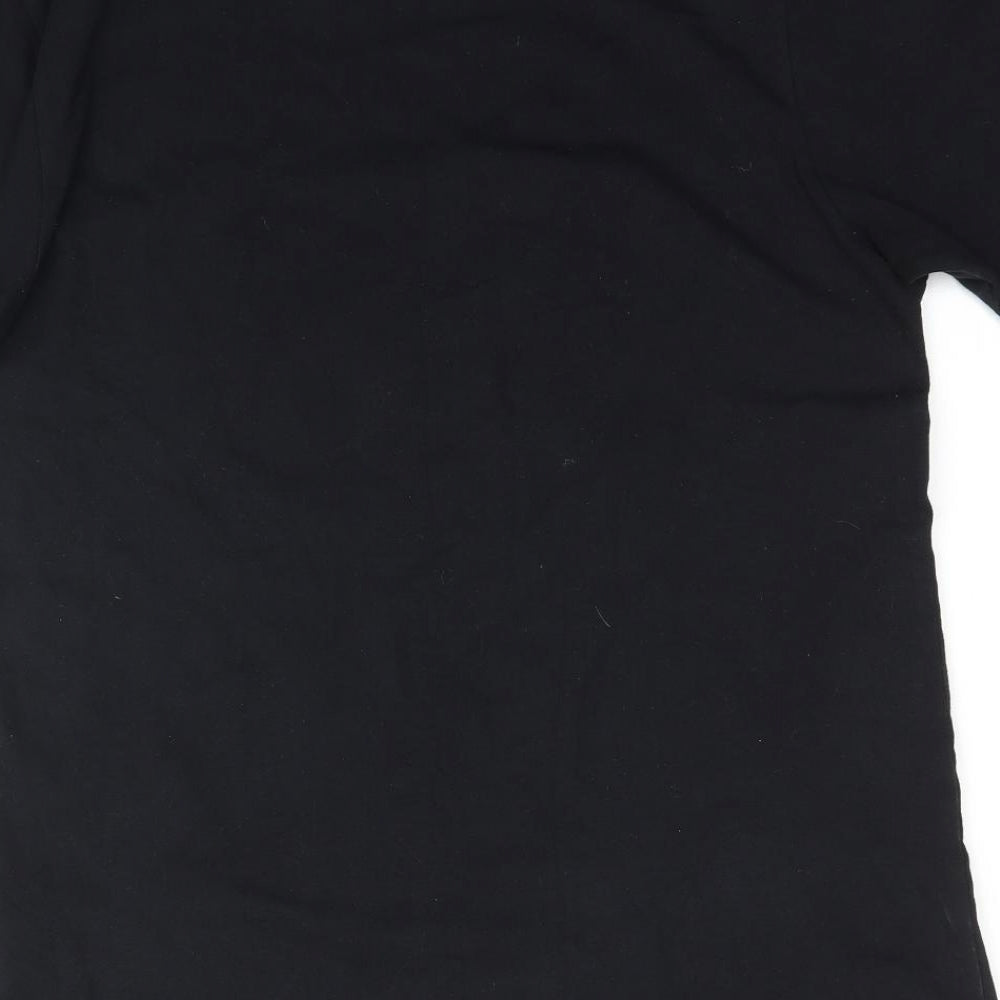 Star Mens Black T-Shirt Size M - Christmas Turkey