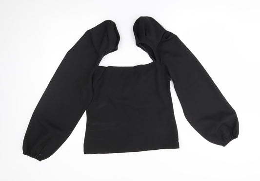 Missguided Womens Black Basic Blouse Size 12