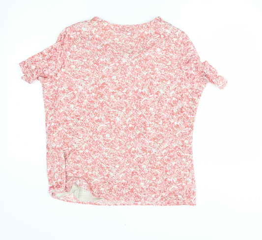 EWM Womens Red Floral Basic Blouse Size 16