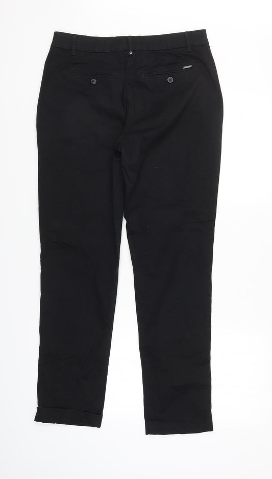 Canda Womens Black Denim Straight Jeans Size 8 L29 in