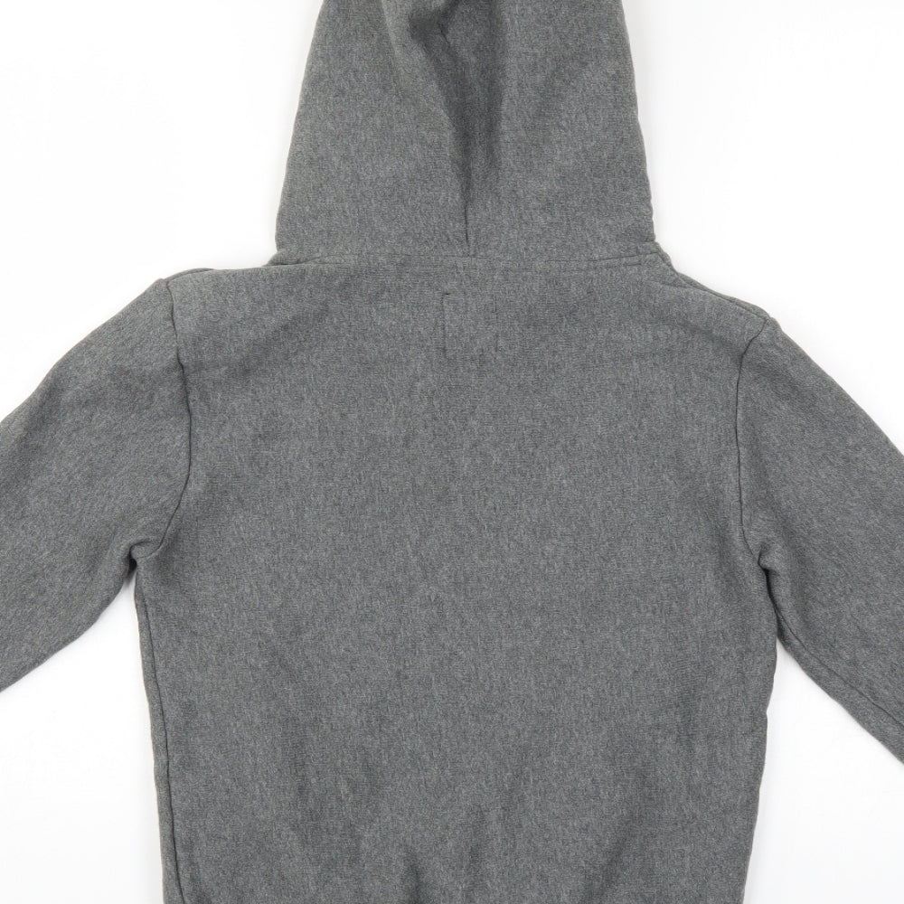 Jeff Genetics Mens Grey Pullover Hoodie Size S
