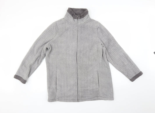 Preworn Womens Grey Full Zip Hoodie Size M