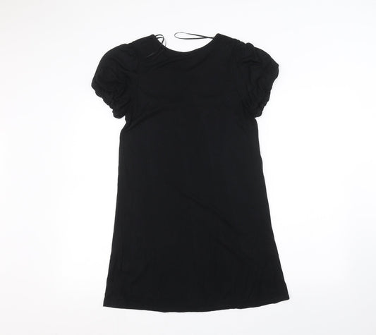 Preworn Womens Black Basic T-Shirt Size 10