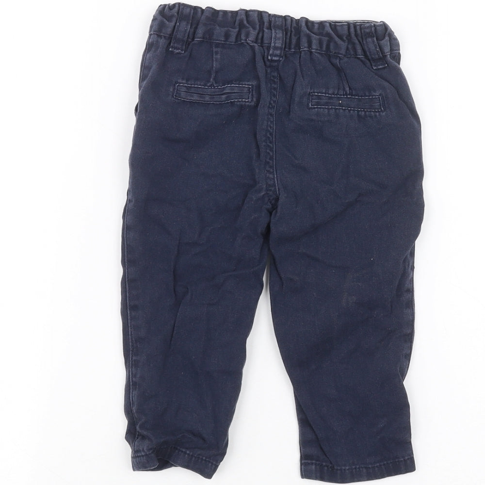 Brand and care label for Denim & Co. Baby Blue Jeans, size 12-18, Months