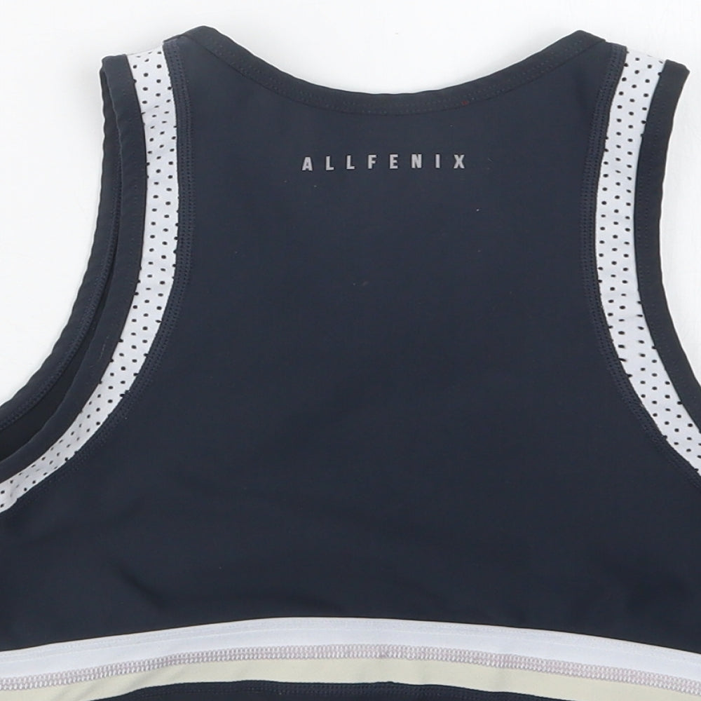 ALLFENIX Womens Black Cropped T-Shirt Size S