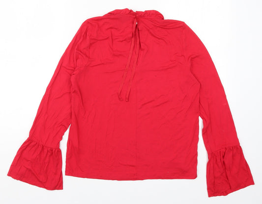 Topshop Womens Red Basic T-Shirt Size 12