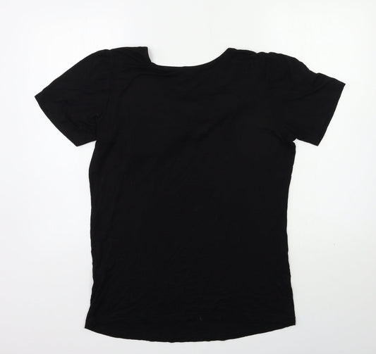 VILLA Womens Black Basic T-Shirt Size M