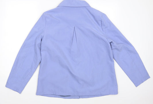Slima Womens Blue Jacket Blazer Size 14