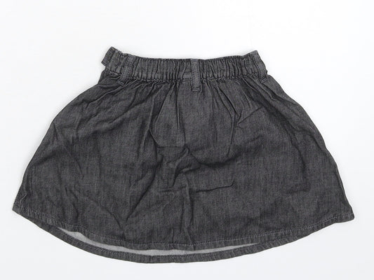 NEXT Girls Grey Denim Flare Skirt Size 2-3 Years