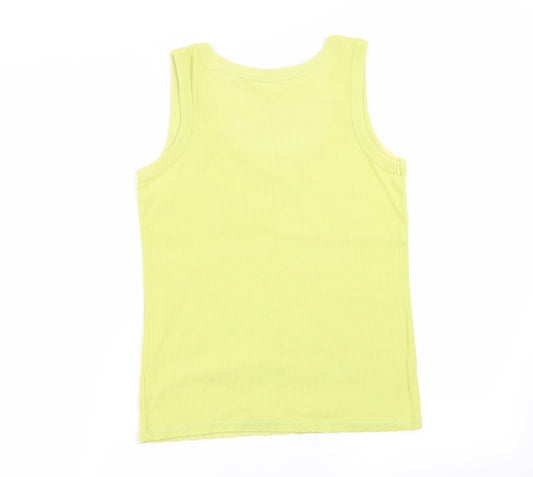 Essentials Womens Green Basic Tank Size 10