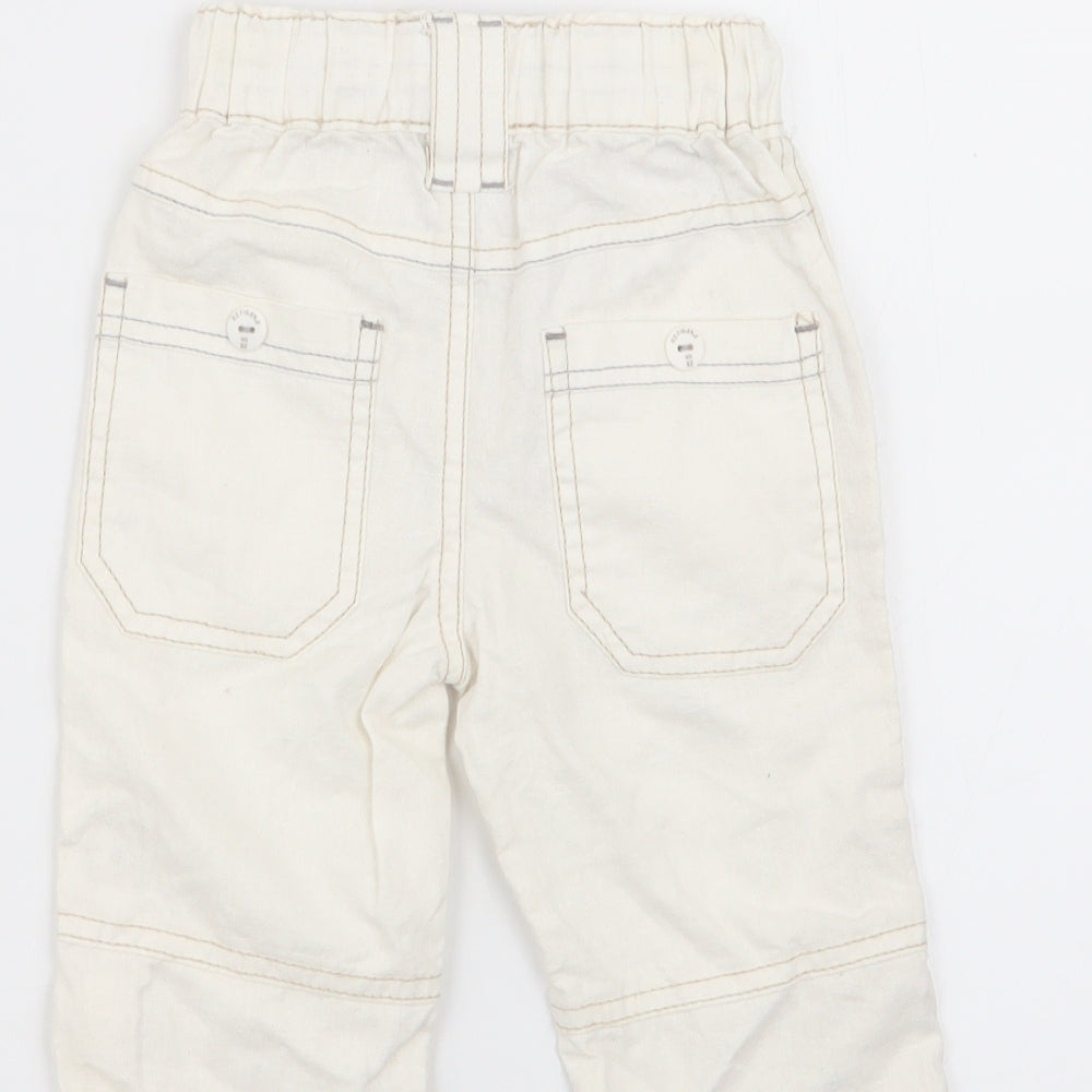 NEXT Girls White Capri Trousers Size 6-9 Months