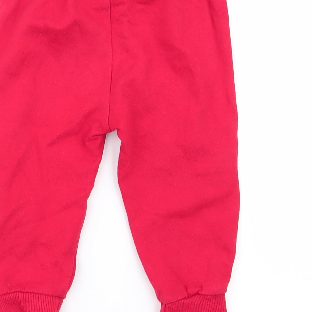 Disney Boys Red Jogger Trousers Size 12 Months